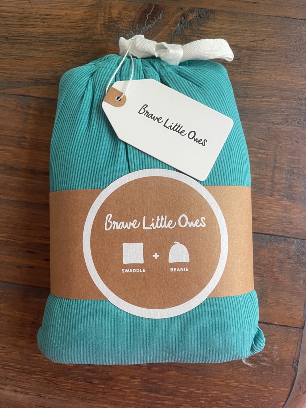 Brave Little Ones Teal Swaddle & Beanie Set